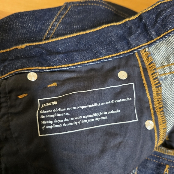 Sezane Dark Blue Indigo Denim High Rise 28 | Non stretch - Picture 5 of 13